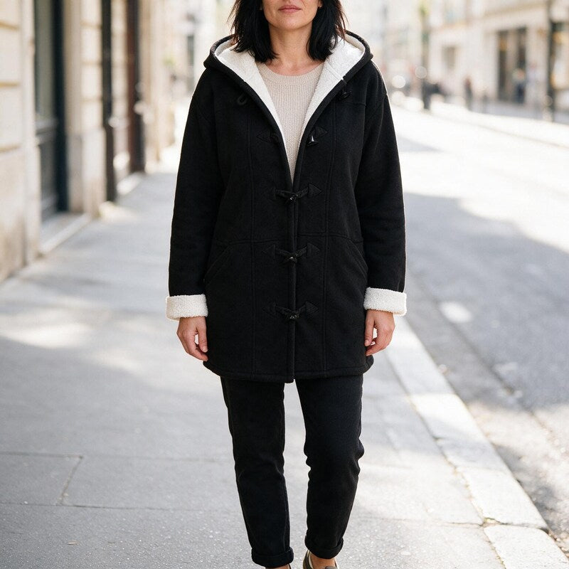 Oriaeaosa | Sherpa-Lined Hooded Coat with Toggle Closure