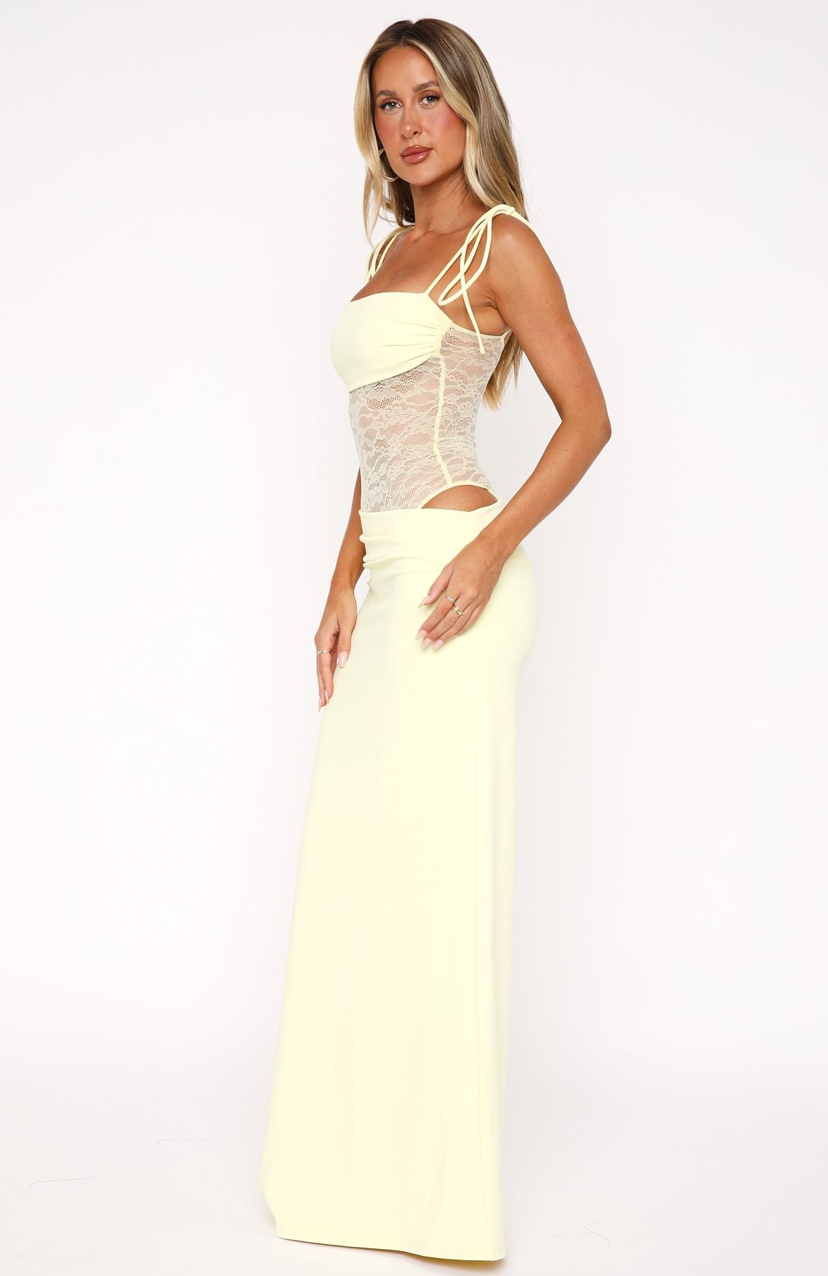 Mirela | Maxi Dress with Lace Panel