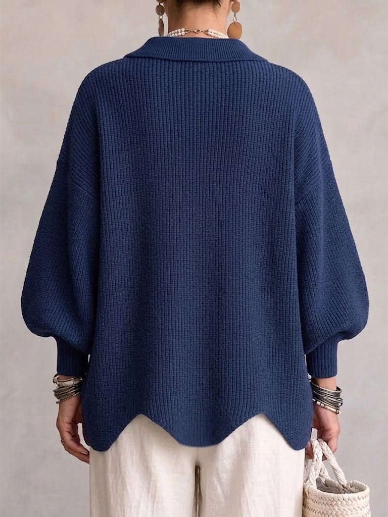 Patsy | Cardigan With Balloon Sleeves and Oversized Buttons