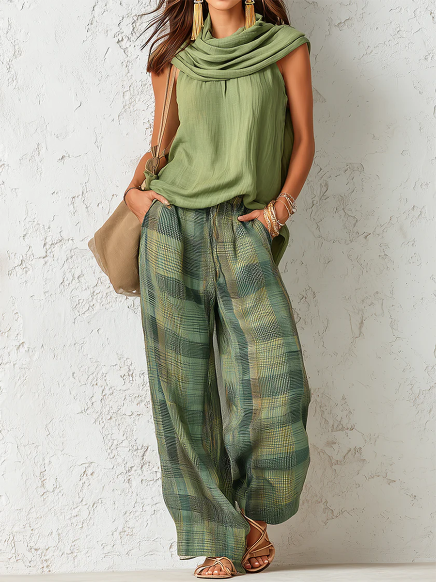 Nidya | Sleeveless Top Trouser Set