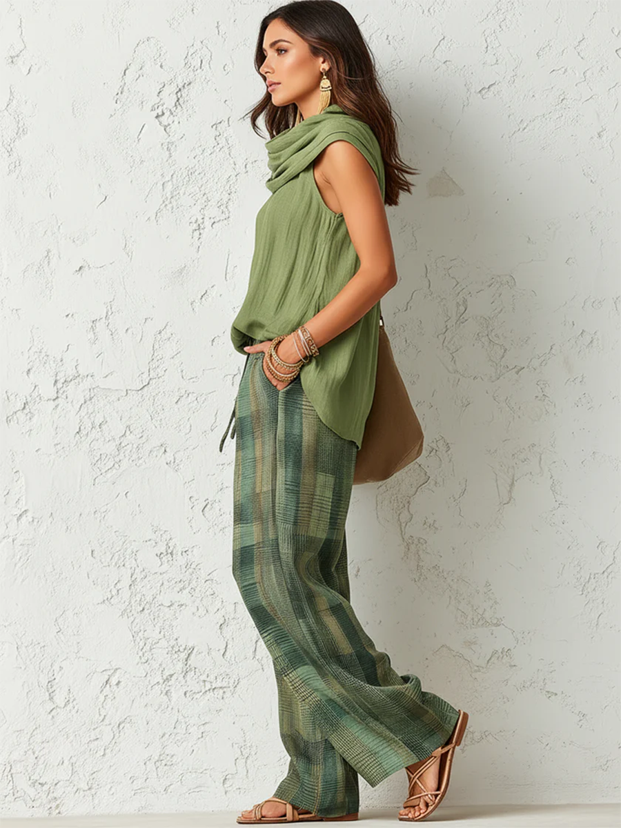 Nidya | Sleeveless Top Trouser Set