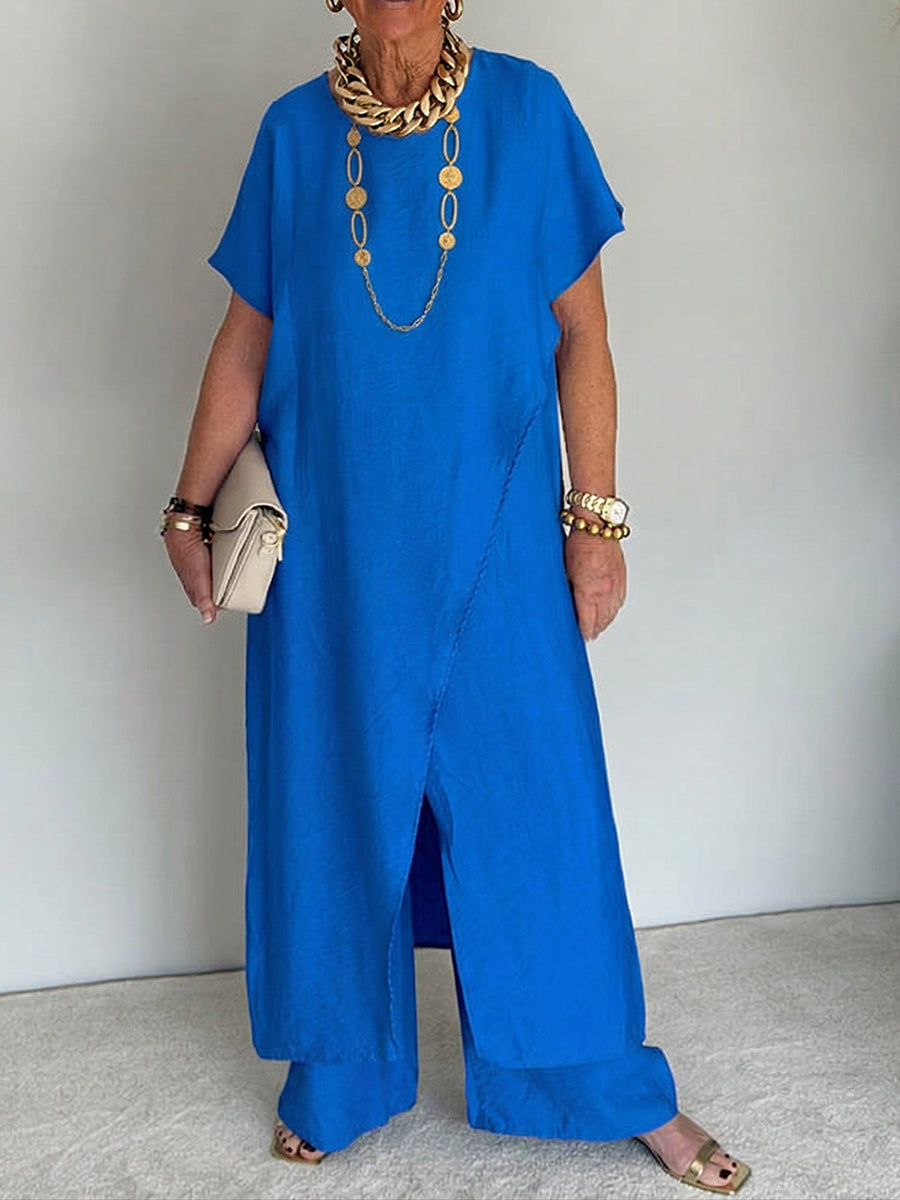 Iasmim | Wide Leg Short Sleeve Loose Jumpsuit