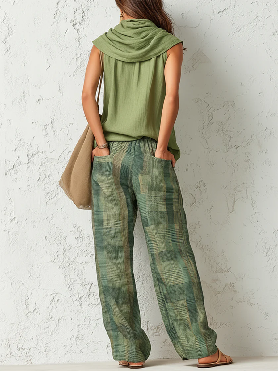 Nidya | Sleeveless Top Trouser Set