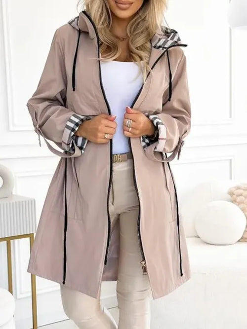 Liaa | Hooded Zip Front Trench Coat