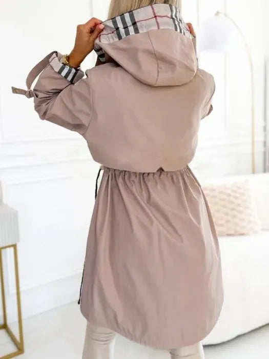 Liaa | Hooded Zip Front Trench Coat
