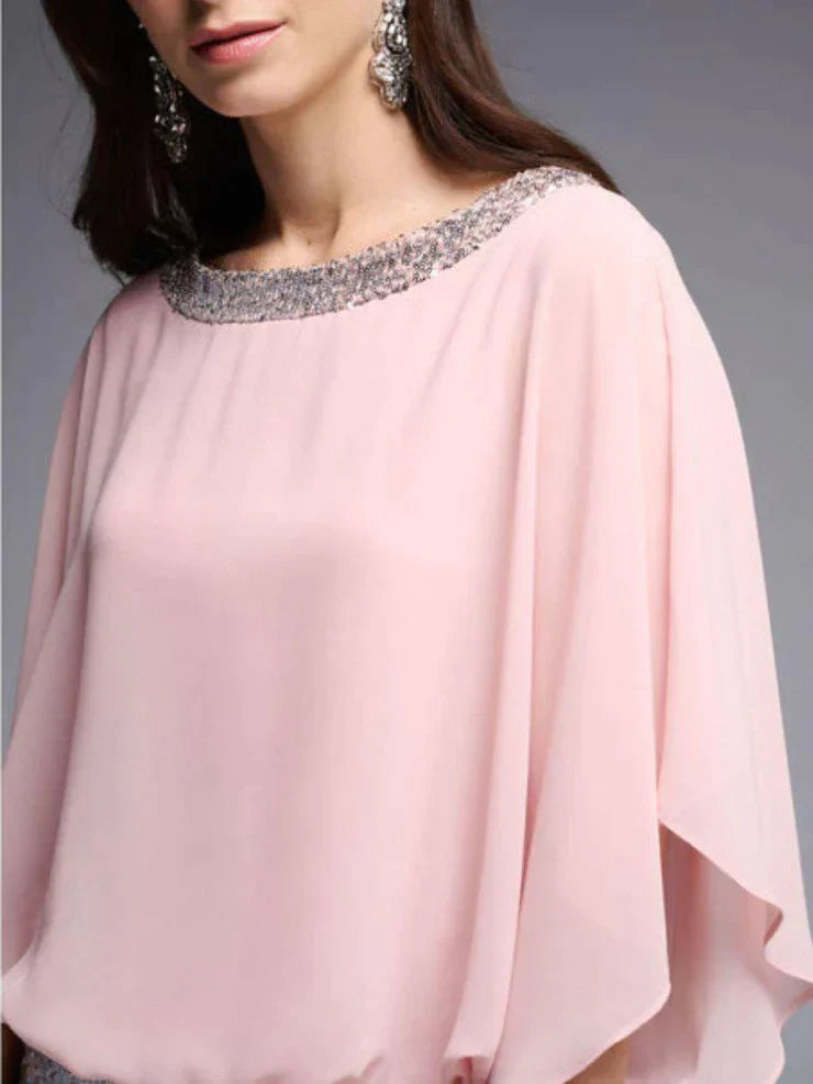 Grezzja | Sequin Trim Wide Leg Two Piece