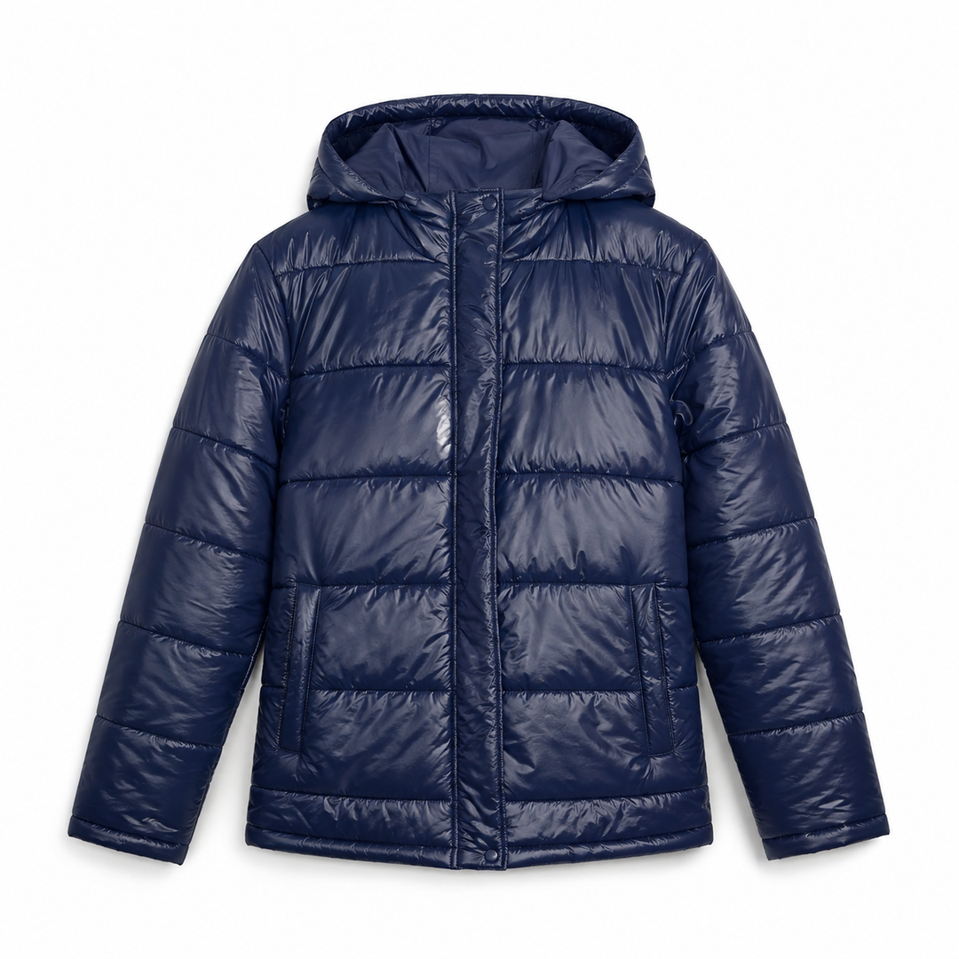 Alexis | Puffer Jacket with Hood and Quilted Panels