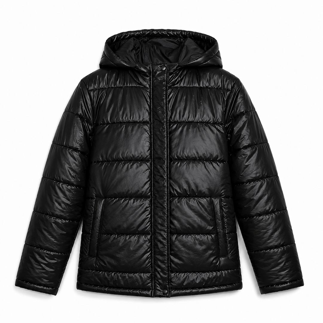 Alexis | Puffer Jacket with Hood and Quilted Panels