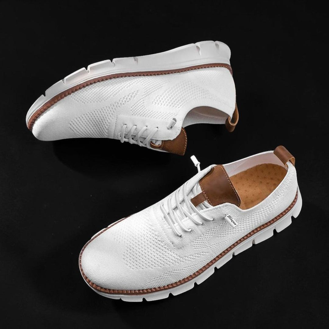 Bernardo | Knit Lace-Up Sneakers With Contrast Trim