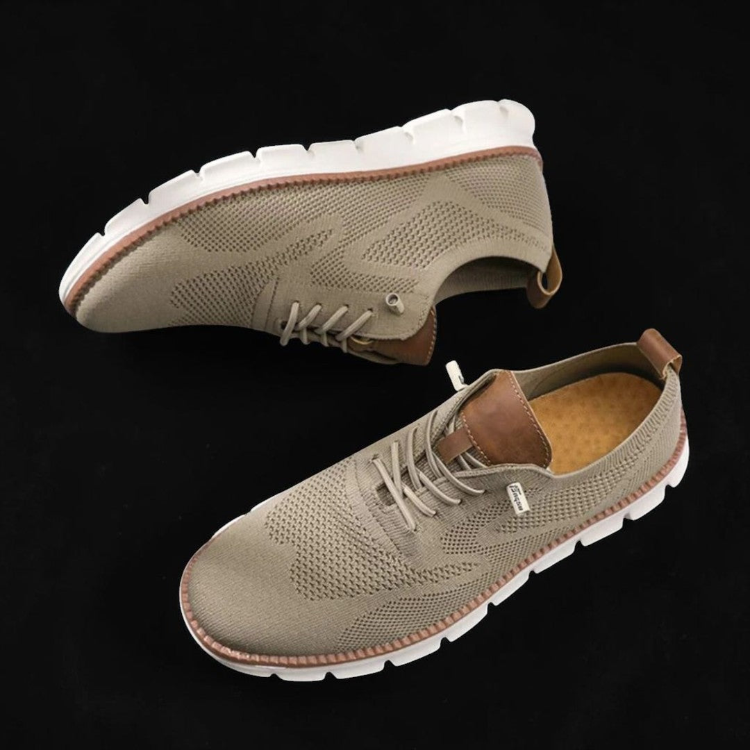 Bernardo | Knit Lace-Up Sneakers With Contrast Trim