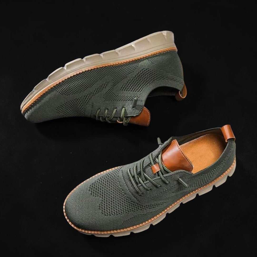 Bernardo | Knit Lace-Up Sneakers With Contrast Trim