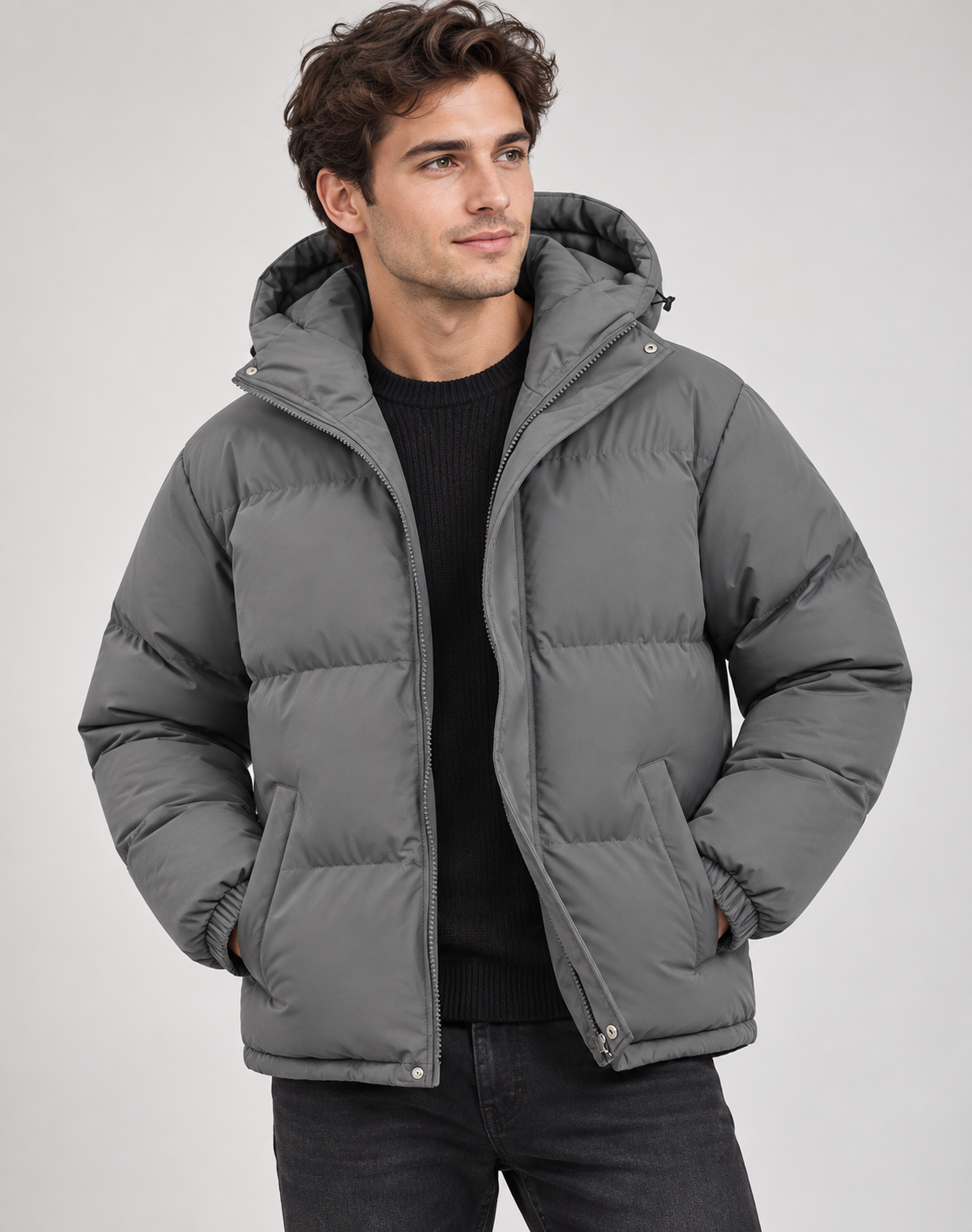 Fluxguard | Puffer Winter Jacket with Hood and Zipper