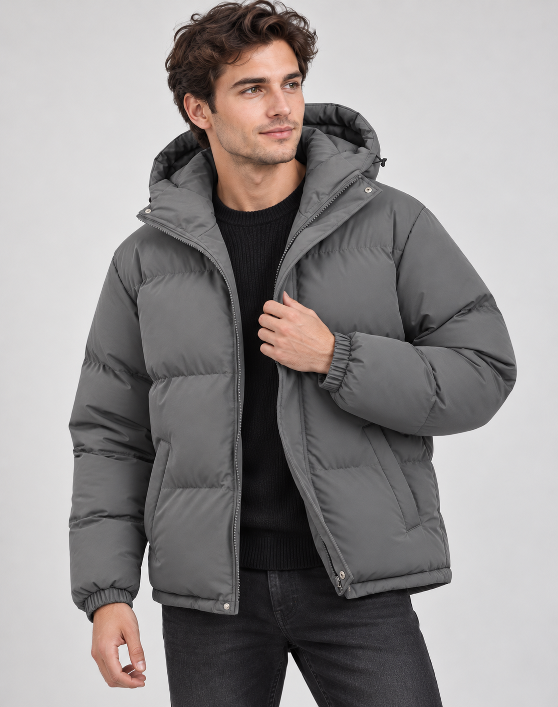 Fluxguard | Puffer Winter Jacket with Hood and Zipper