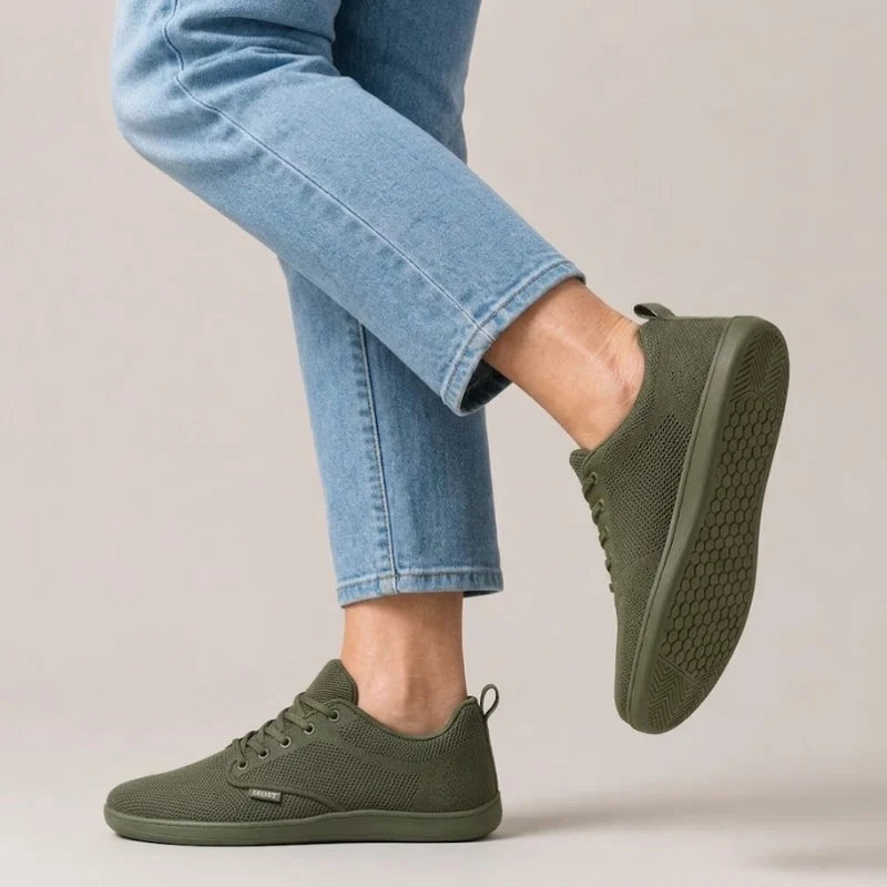 Helena | Knit Lace-Up Low-Top Casual Sneakers