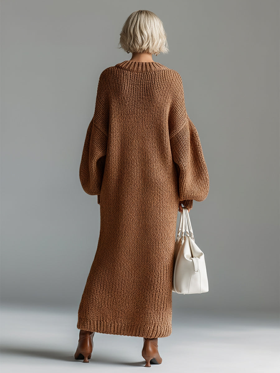 Helena | Dress Long Sleeve Oversized Knitted Maxi