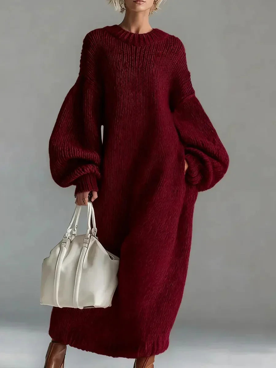Helena | Dress Long Sleeve Oversized Knitted Maxi