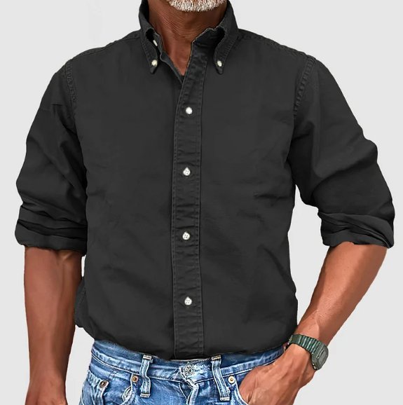 Alejandro | Classic Button-Up Shirt in Khaki