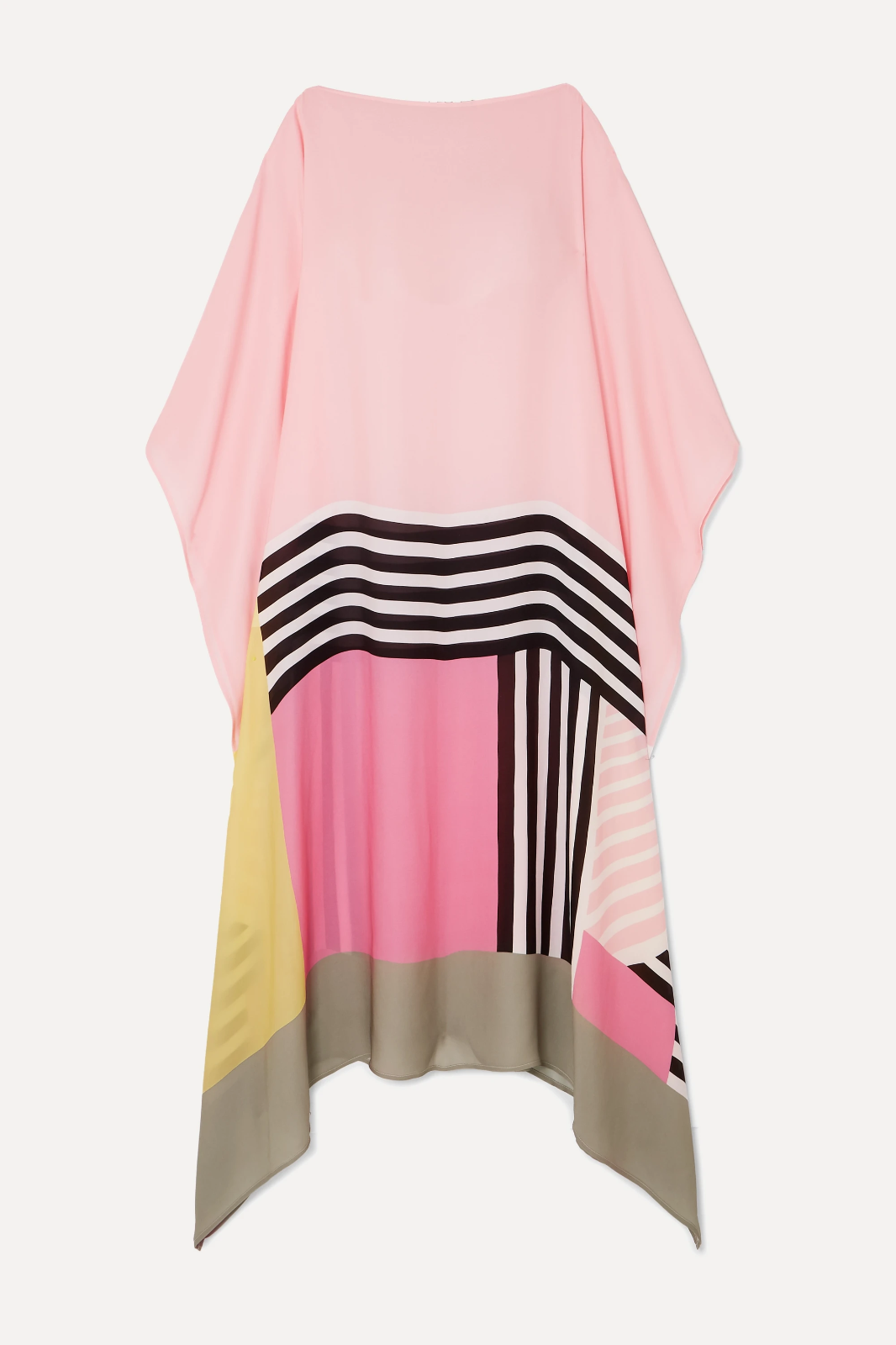 Shraddha | Striped Kaftan Midi Dress