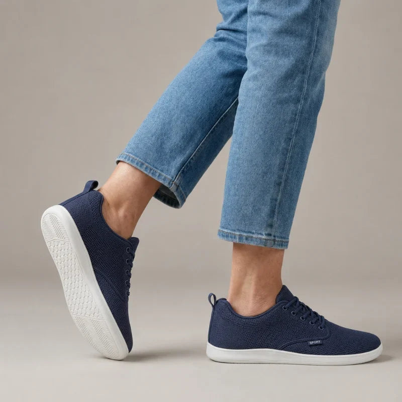 Helena | Knit Lace-Up Low-Top Casual Sneakers