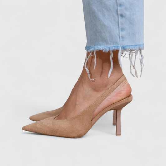 Aniya - Pointed Toe Slingback Stiletto Heels