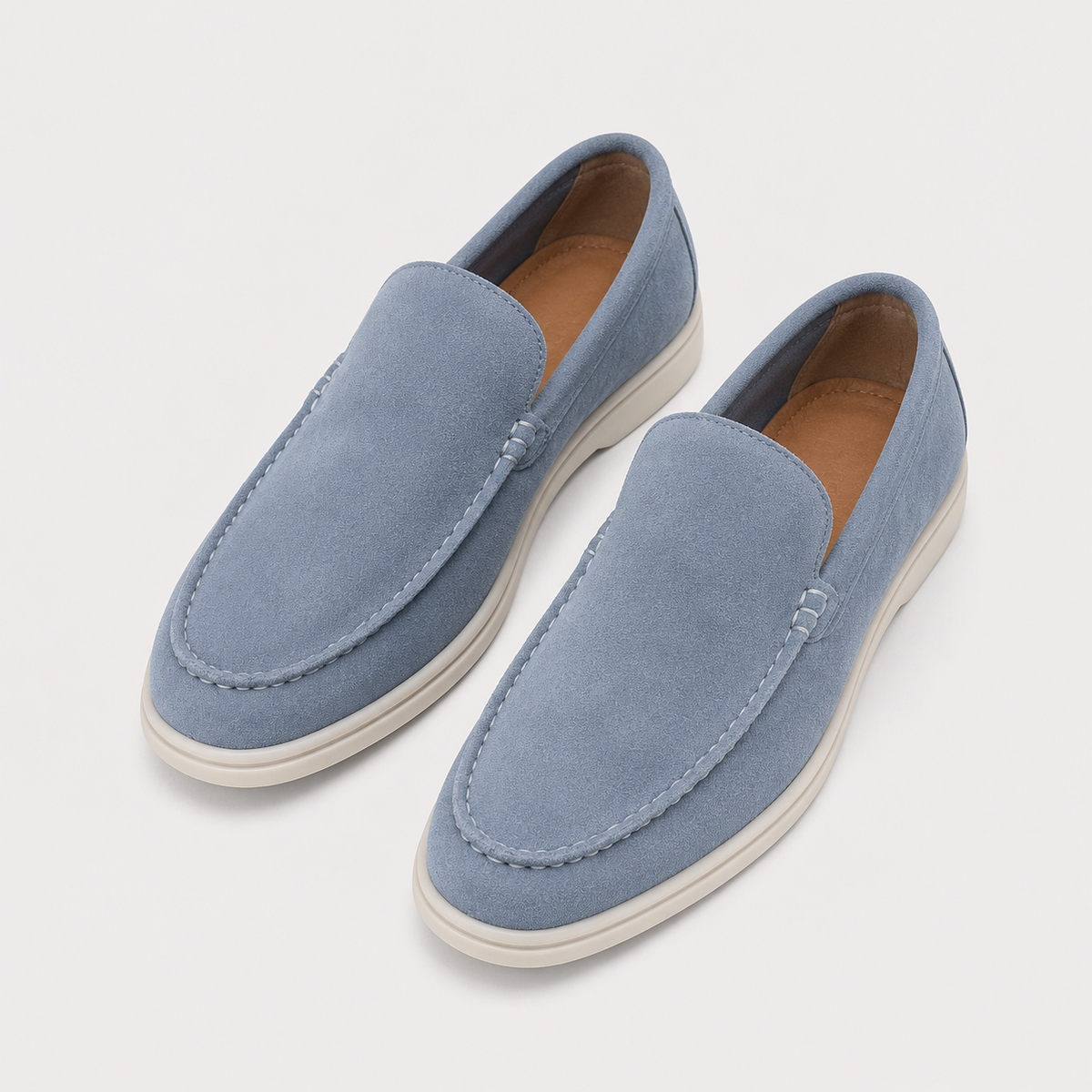Santos | Loafers With Suede Appearance and Contrast Soles