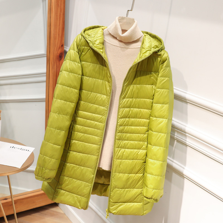 Manuela | Puffer Jacket Hooded Long-Sleeve Quilted Zip-Up
