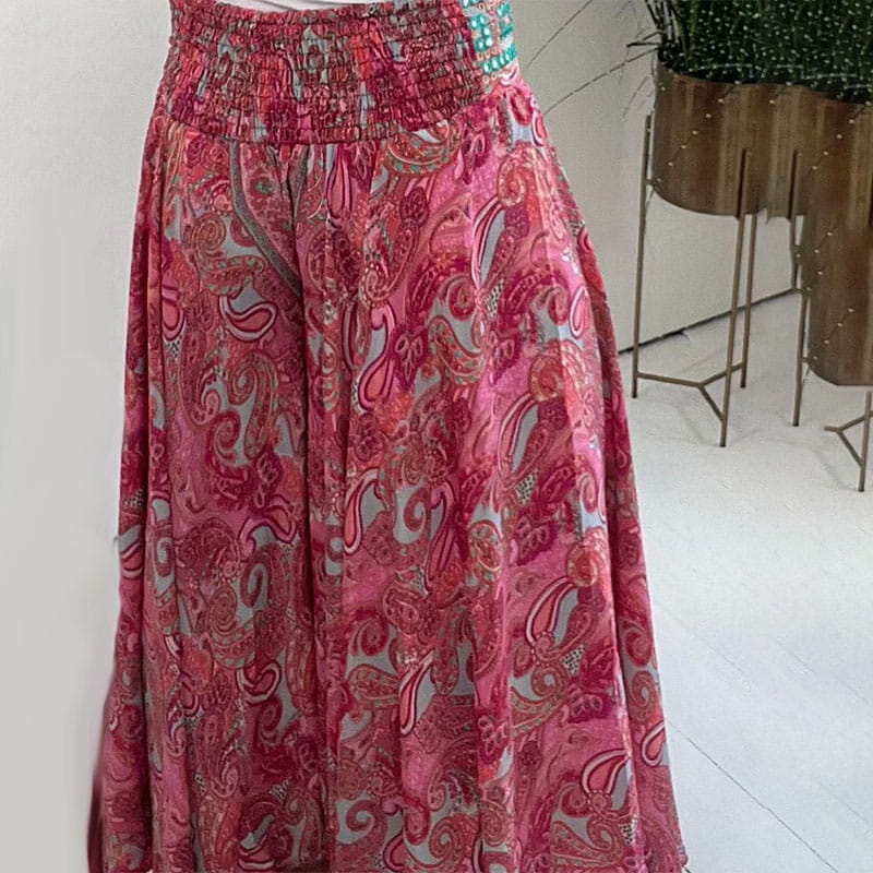 Pamila | Paisley Print Wide Leg Palazzo Pants