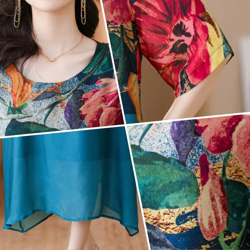 Debby | Floral Print Loose Midi Dress