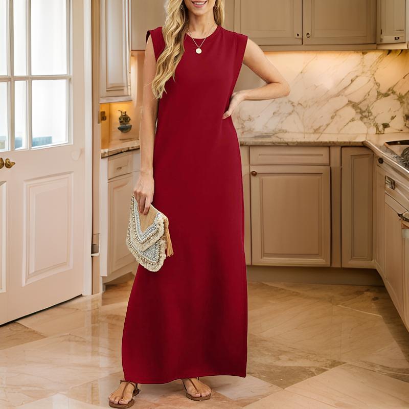 Vennya | Sleeveless Maxi Dress with Side Slits