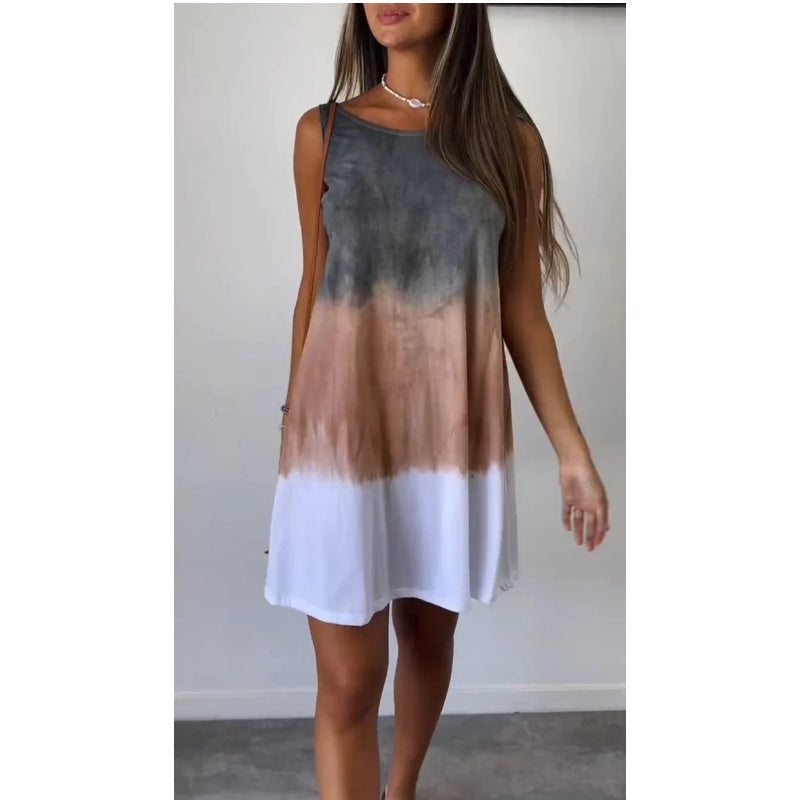 Pamela | Sleeveless Tie Dye Swing Dress