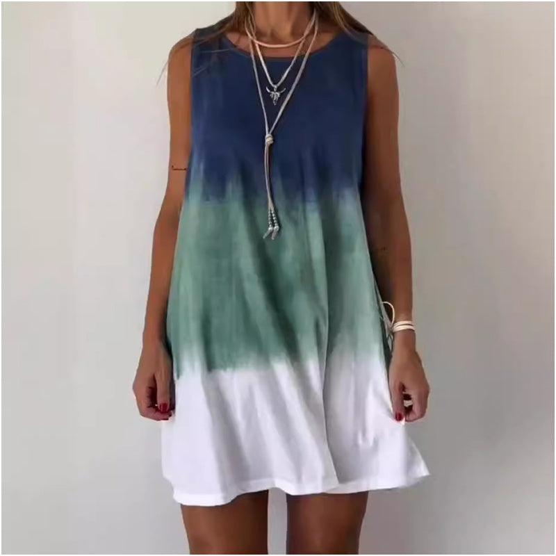 Pamela | Sleeveless Tie Dye Swing Dress