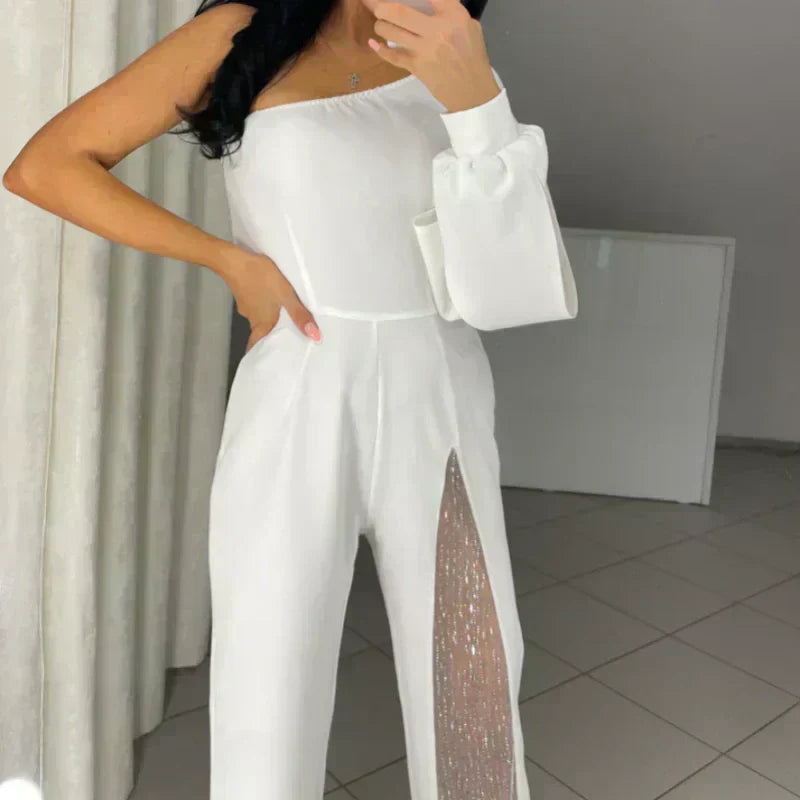 Azlina | One Shoulder Wide Leg Jumpsuit