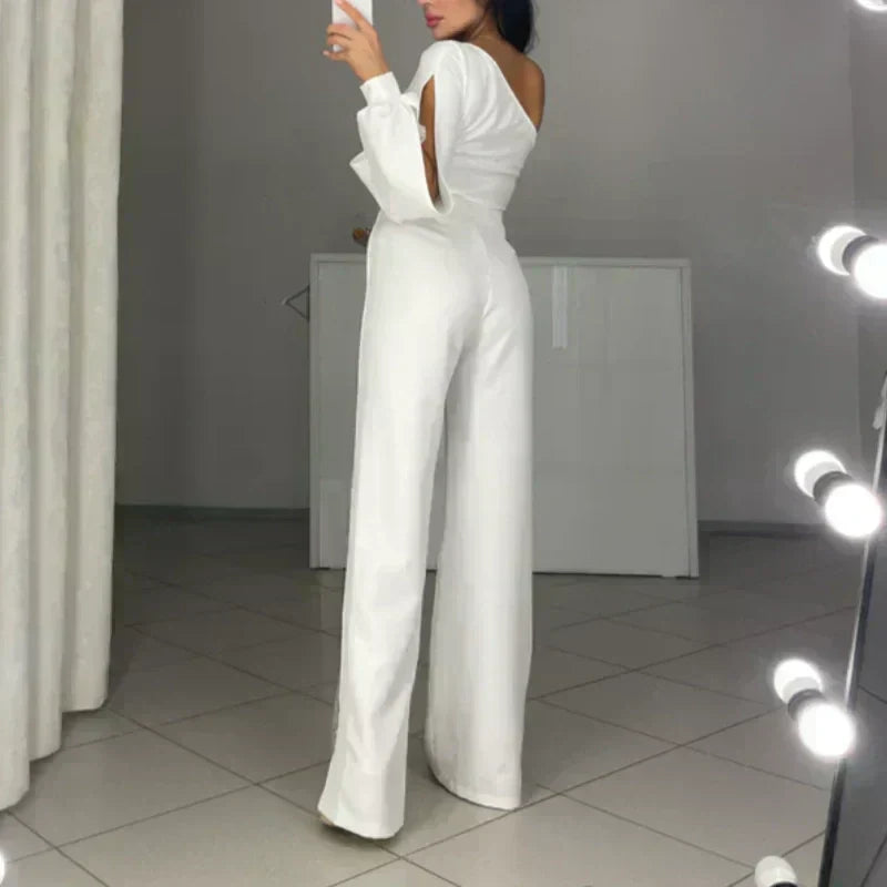 Azlina | One Shoulder Wide Leg Jumpsuit