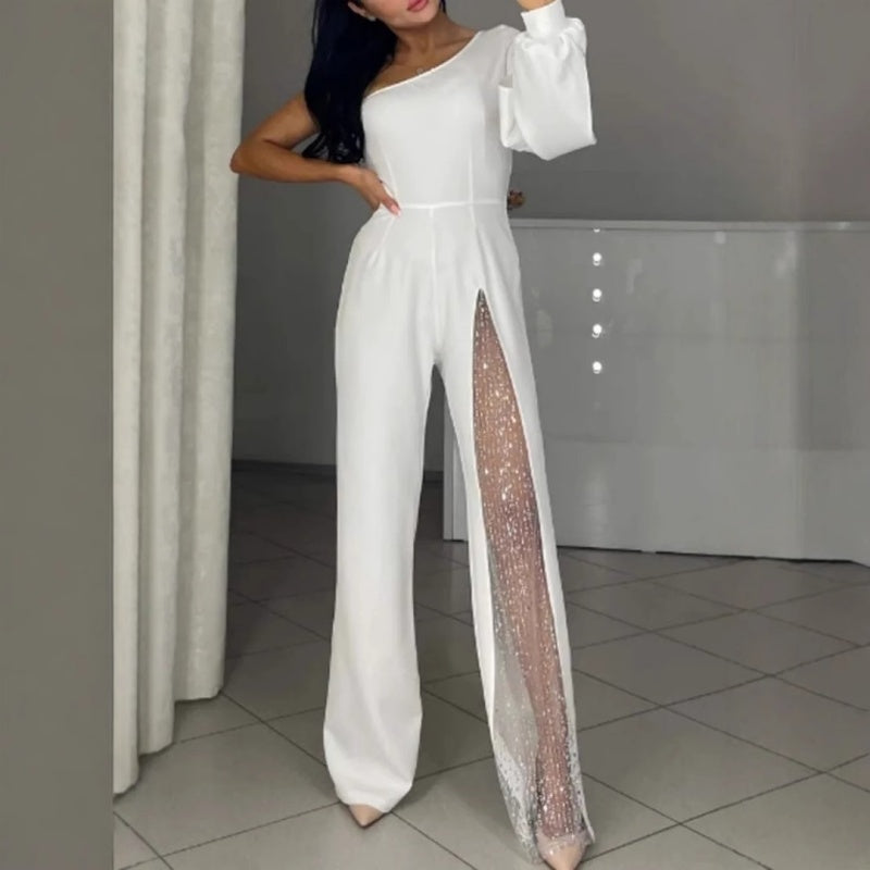 Azlina | One Shoulder Wide Leg Jumpsuit
