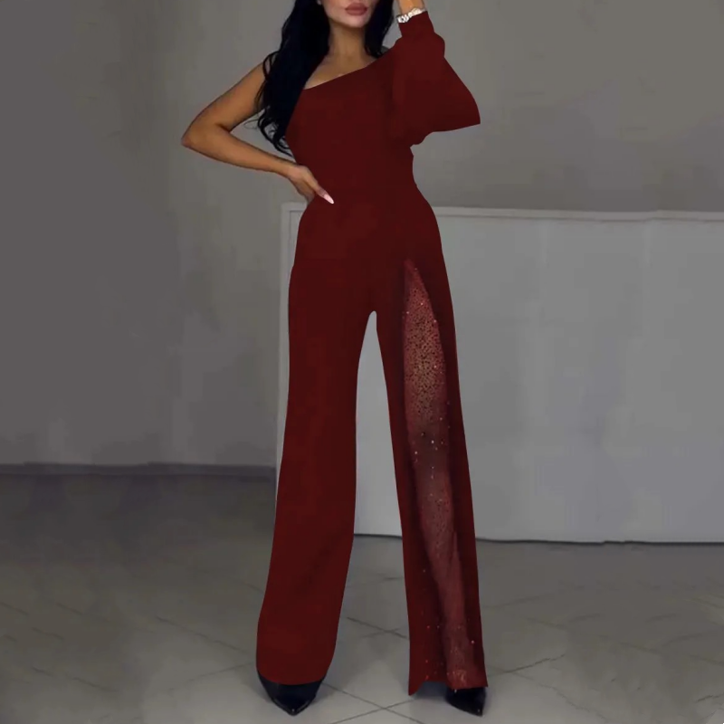 Azlina | One Shoulder Wide Leg Jumpsuit