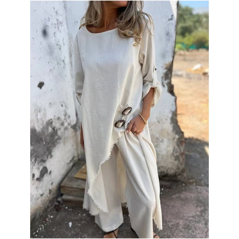 Tilda | Loose Fit Asymmetric Tunic Pant Set
