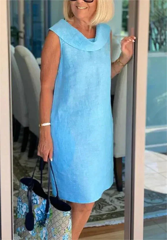 Sinja | Dress Sleeveless Cowl Neck Shift Dress