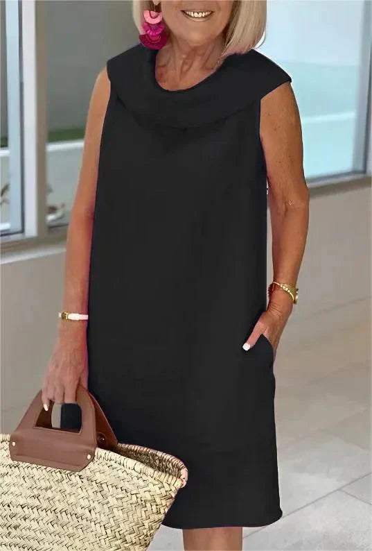 Sinja | Dress Sleeveless Cowl Neck Shift Dress