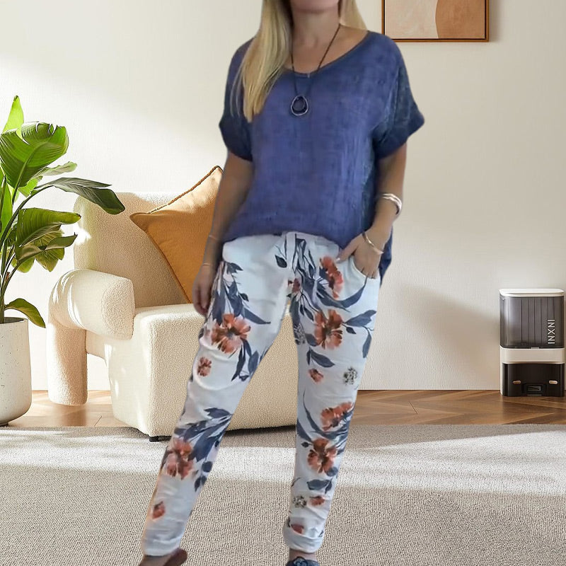 Edurne | Floral Print Two Piece Set
