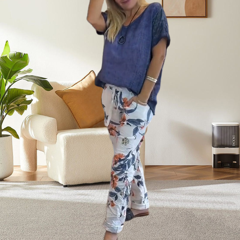 Edurne | Floral Print Two Piece Set