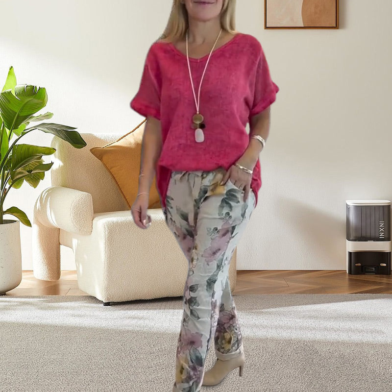Edurne | Floral Print Two Piece Set