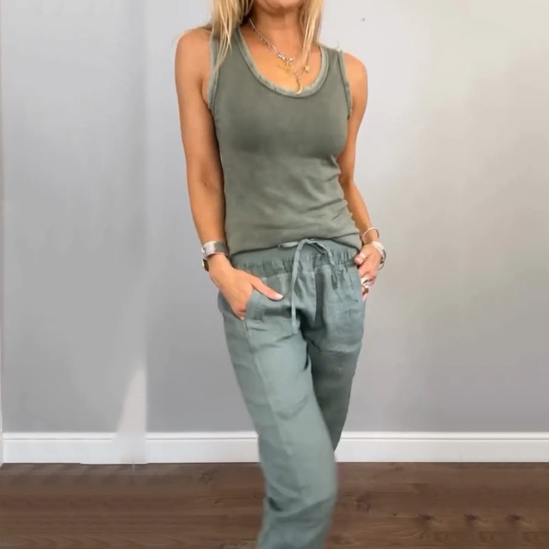 Shilli | Sleeveless Tank Top Jogger Set