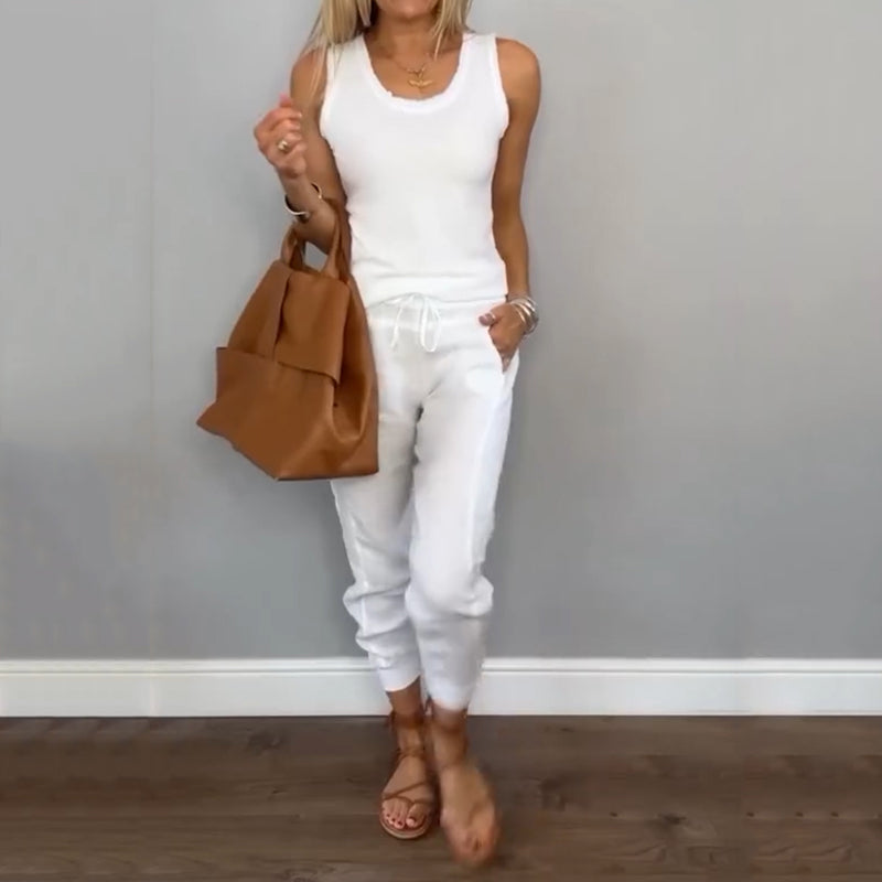 Shilli | Sleeveless Tank Top Jogger Set