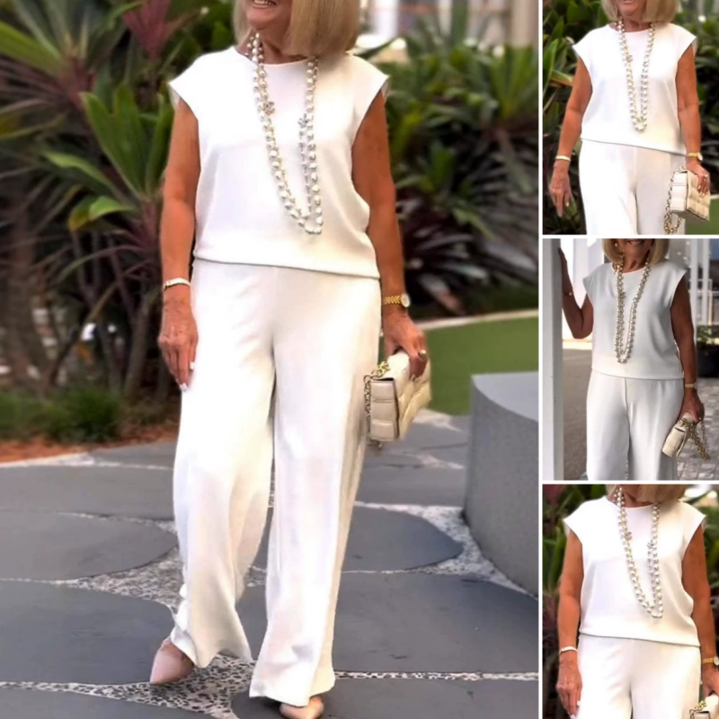 Danelia | Sleeveless Wide Leg Pants Set