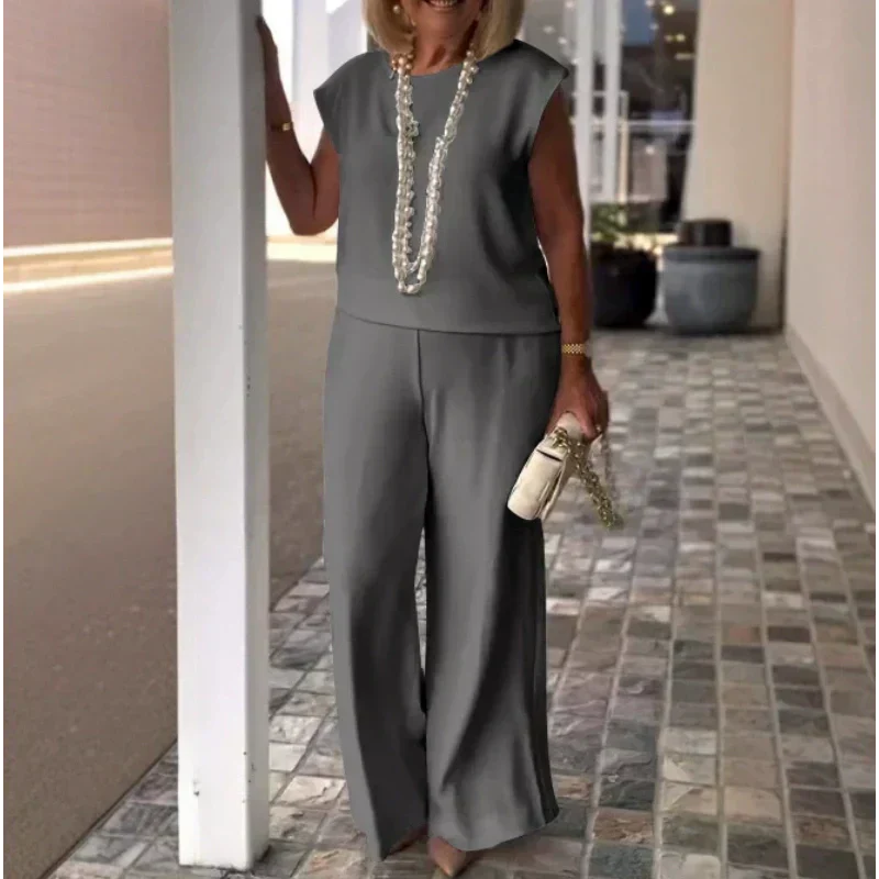 Danelia | Sleeveless Wide Leg Pants Set