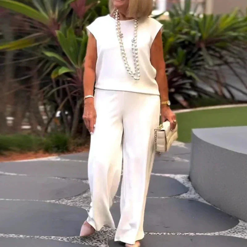 Danelia | Sleeveless Wide Leg Pants Set
