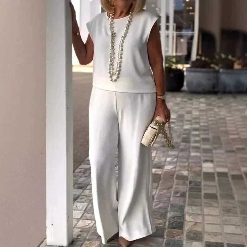 Danelia | Sleeveless Wide Leg Pants Set