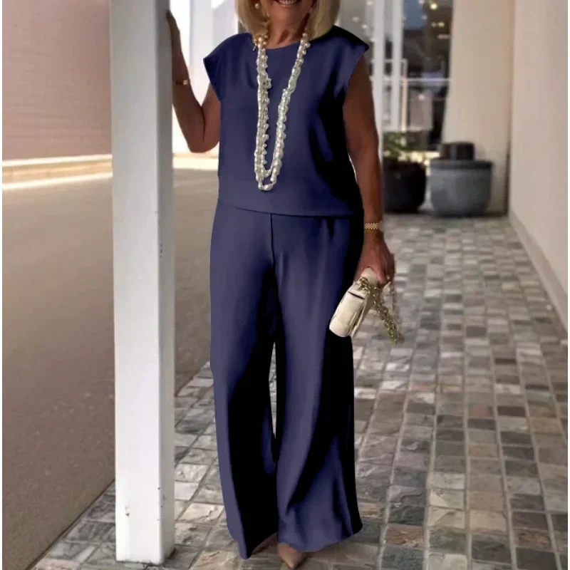 Danelia | Sleeveless Wide Leg Pants Set