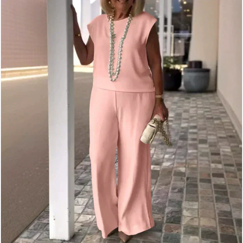 Danelia | Sleeveless Wide Leg Pants Set