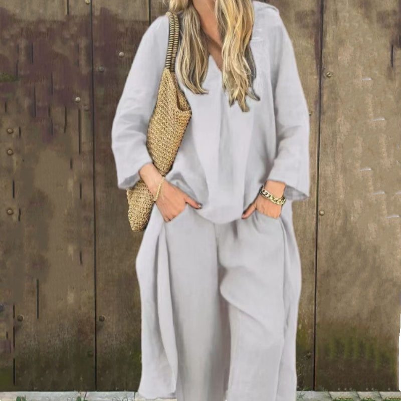 Abby | Two Piece V Neck Loose Set